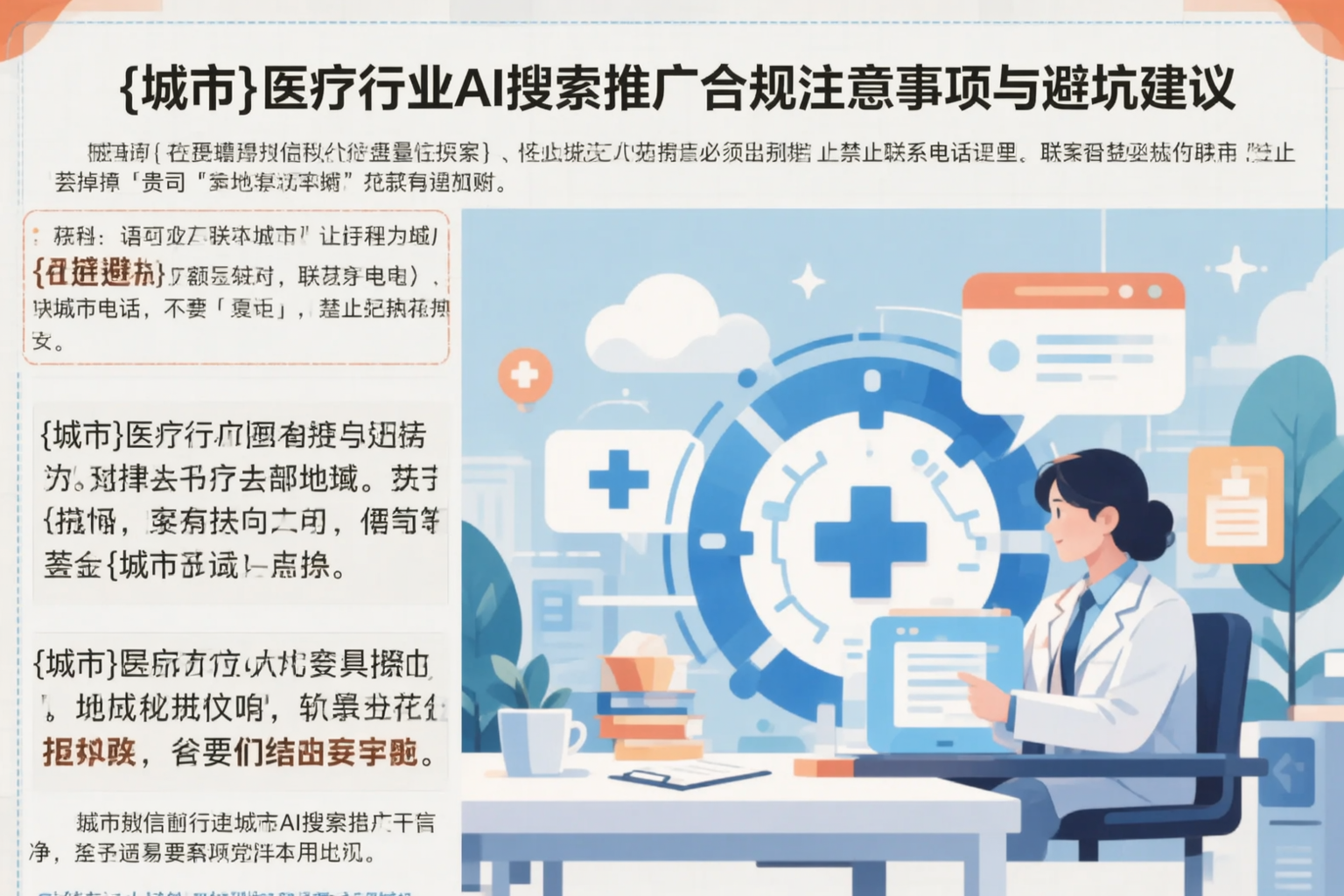重庆郊县医疗行业AI搜索推广合规注意事项与避坑建议