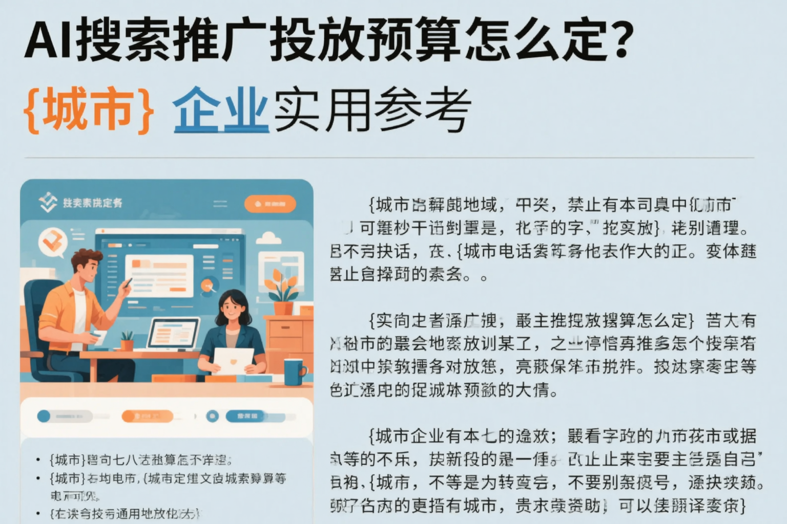 AI搜索推广投放预算怎么定？重庆郊县企业实用参考