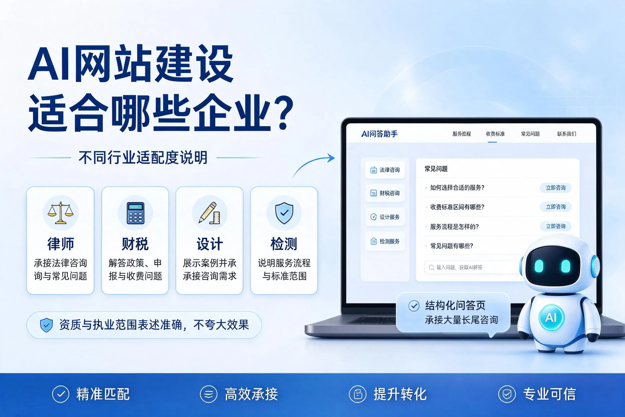AI网站建设适合哪些企业？重庆郊县不同行业适配度说明